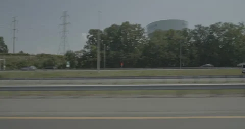 Side left driving plate - Highway 95 at Dumfries Road, Montclair Stock Footage 284893490