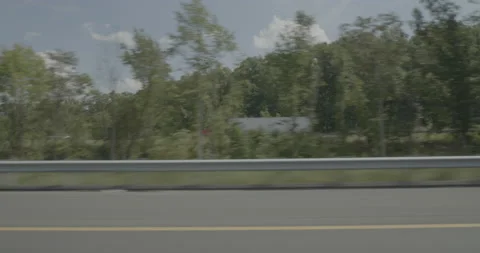 Side left driving plate - Highway 95 at Hazel Run, Fredericksburg Stock Footage 284924871