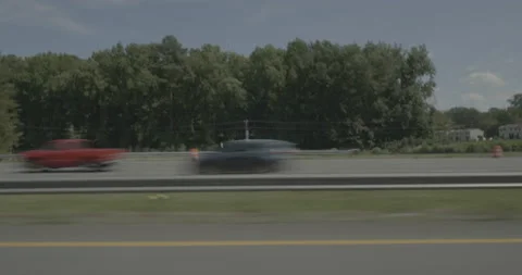 Side left driving plate - Highway 95 at Chamberlayne Avenue, Dumbarton Stock Footage 284938678