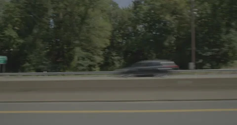 Side left driving plate - Highway 95 at Powhite Parkway, Richmond Stock Footage 284940574