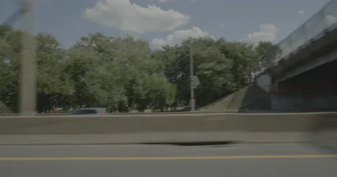 Side left driving plate - Highway 95 at East Broad Street, Richmond Stock Footage 284945775