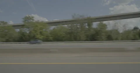 Side left driving plate - Highway 95 at Chippenham Parkway, Richmond Stock Footage 284950759