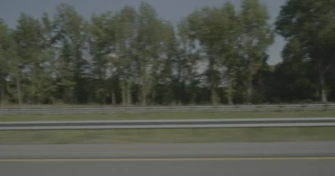Side left driving plate - Highway 95 at North Carolina Welcome Center, Pleasant Stock Footage 284984817
