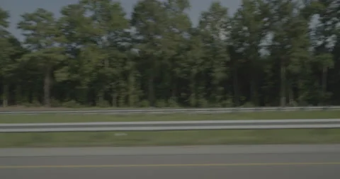 Side left driving plate - Highway 95 at Shelton Road, Halifax Stock Footage 284992710