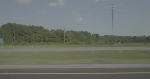 Side left driving plate - Highway 95 at Highway 561, Heathsville Stock Footage 284994466