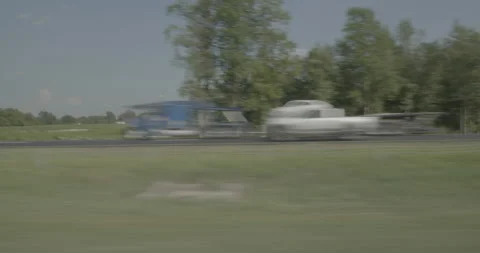 Side left driving plate - Highway 95 at Breeches Swamp, Enfield Video stock 284996480