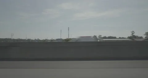 Side left driving plate - Highway 95 at North Roberts Avenue, Lumberton Stock Footage 285030343
