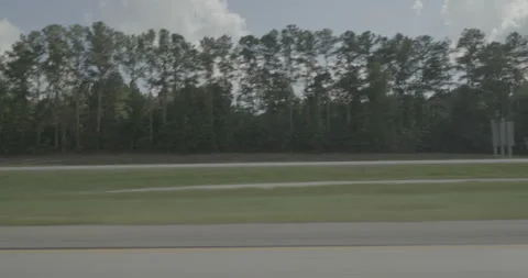 Side left driving plate - Highway 20 at Brigham Trail, Augusta Stock Footage 285130845
