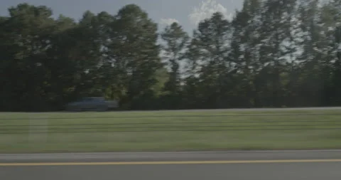 Side left driving plate - Highway 20 at Monticello Highway, Madison Stock Footage 285144216