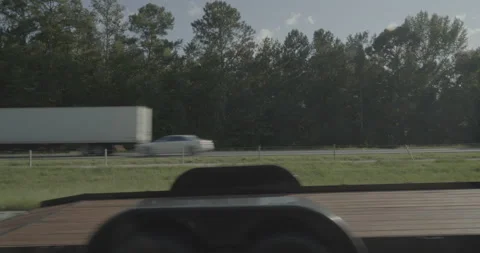Side left driving plate - Highway 20 at Brownwood Road, Madison Stock Footage 285145616
