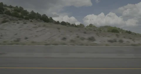 Side left driving plate - Highway 70 at Clear Creek Canyon Road Sevier Stock Footage 288520959