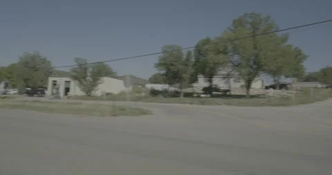 Side left driving plate - Highway 160 at Homestead Drive Bayfield Stock Footage 288547782