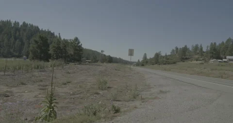Side left driving plate - Highway 160 at Mile 106 Bayfield Stock Footage 288554048