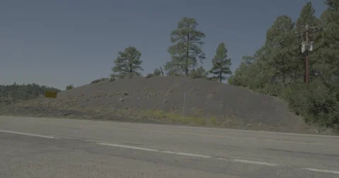 Side left driving plate - Highway 160 at Mile 126 Archuleta County Stock Footage 288577226
