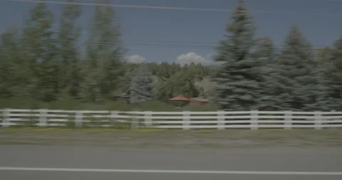 Side left driving plate - Highway 160 at Mile 145 Pagosa Springs Vídeos de archivo 288713557