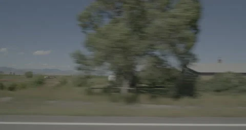 Side left driving plate - Highway 112 at Mile 10 Rio Grande County Stock Footage 288804752