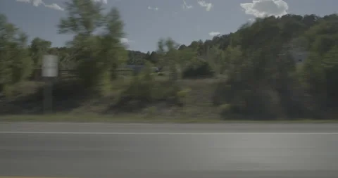 Side left driving plate - Highway 285 at Mile 145 Cheffee County Stock Footage 288931202