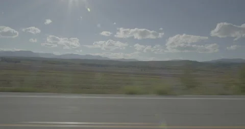 Side left driving plate - Highway 285 at Mile 186 Park County Stock-Footage 288987235