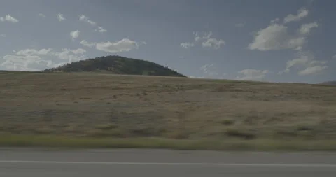 Side left driving plate - Highway 285 at Mile 192 Park County Stock Footage 288991264
