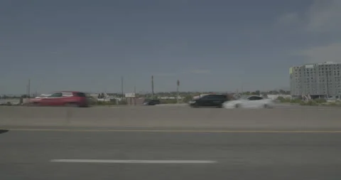 Side left driving plate - Highway 25 at 8th Avenue Denver Stock Footage 289534031