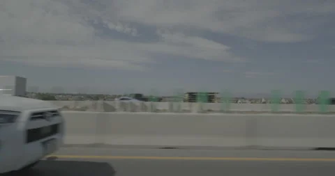 Side left driving plate - Highway 25 at Mile 246 Weld County Stock Footage 289573687