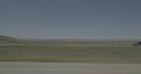 Side left driving plate - Highway 25 at Mile 286 Fort Collins Stock Footage 289637003