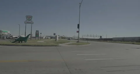 Side left driving plate - Highway 25 at Lincolnway Cheyenne Vídeo Stock 289832076