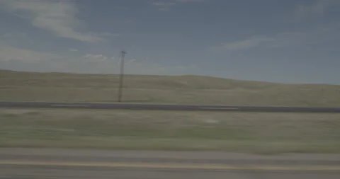 Side left driving plate - Highway 71 at Mile 29 Banner County Stock Footage 289926272