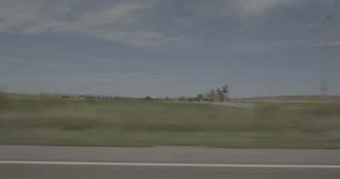 Side left driving plate - Highway 26 at Road 89 Minatare Stock Footage 290048588