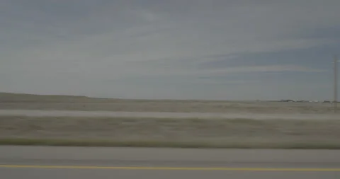 Side left driving plate - Highway 385 at Sarpy Road Alliance Stock Footage 290058944