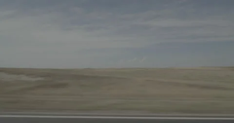 Side left driving plate - Highway 87 at Arthur Road Sheridan County Stock Footage 290077694