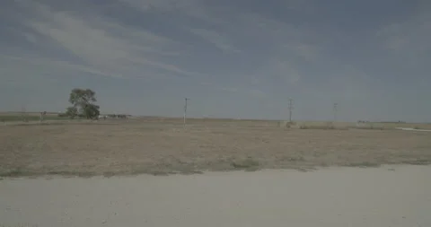 Side left driving plate - Highway 87 at 440 Road Sheridan County Stock Footage 290082140