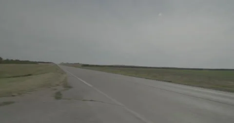 Side left driving plate - Highway 87 at 470 Road Sheridan County Stock Footage 290086152