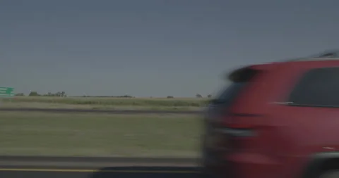 Side left driving plate - Highway 90 at Mile 288 Platte Stock Footage 290776759