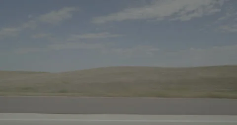 Side left driving plate - Highway 90 at Mile 377 Humboldt Stock Footage 290845903