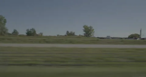 Side left driving plate - Highway 35 at Mile 43 Owatonna Stock Footage 291481765