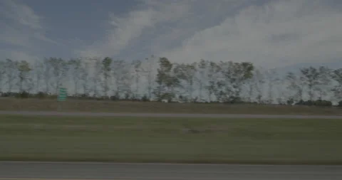 Side left driving plate - Highway 35 at Mile 203 Mason City Stock Footage 291529050