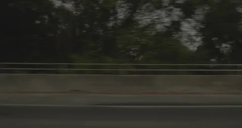Side left driving plate - Highway 12 at Duhig Road, Rocktram Stock Footage 293098386
