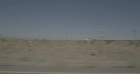 Side left driving plate - Highway 58 at 55th Street, California City Stock Footage 293714869