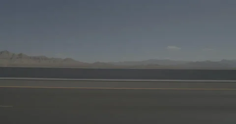 Side left driving plate - Highway 15 at Mile 11, Jean Stock Footage 294549221