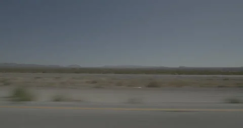 Side left driving plate - Highway 15 at Mile 164, Yucca Grove Stock Footage 294566215