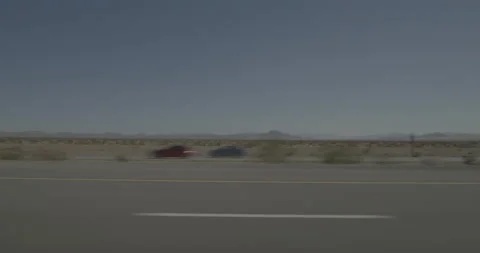 Side left driving plate - Highway 15 at Mile 142, Baker Vídeo Stock 294580574