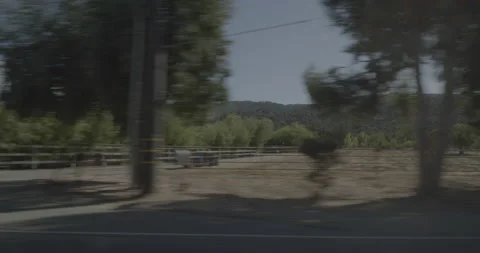 Side left driving plate - Highway 150 at Mile 24, Ojai Stock Footage 294705500