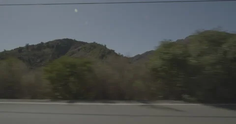 Side left driving plate - Highway 33 at Mile 14, Ojai Stock Footage 294710603