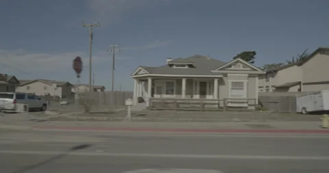 Side left driving plate - Highway 1 at Ninth Street, Guadalupe Stock Footage 294758495