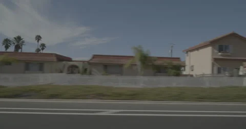 Side left driving plate - Highway 1 at Truman Drive, Grover Beach Stock Footage 294766820