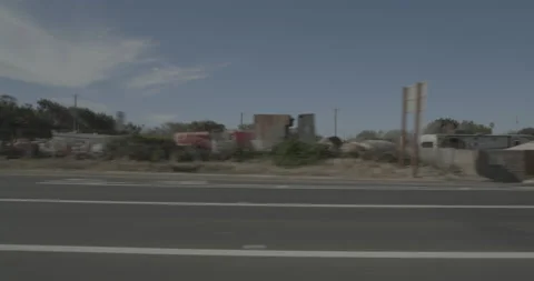 Side left driving plate - Highway 1 at Grand Avenue, Grover Beach Stock-Footage 294767946