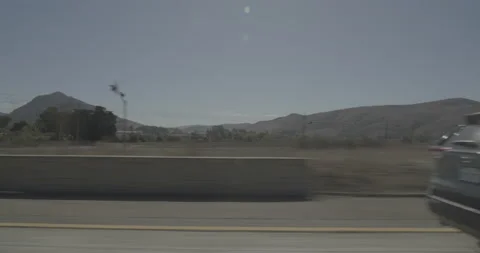 Side left driving plate - Highway 1 at Watson Drive, San Luis Obispo Stock Footage 294793513