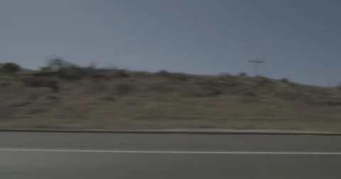 Side left driving plate - Highway 1 at Villa Creek Road, Harmony Stock Footage 294806889