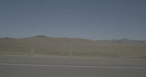 Side left driving plate - Highway 1 at Mile 61, San Simeon Stock Footage 294937299